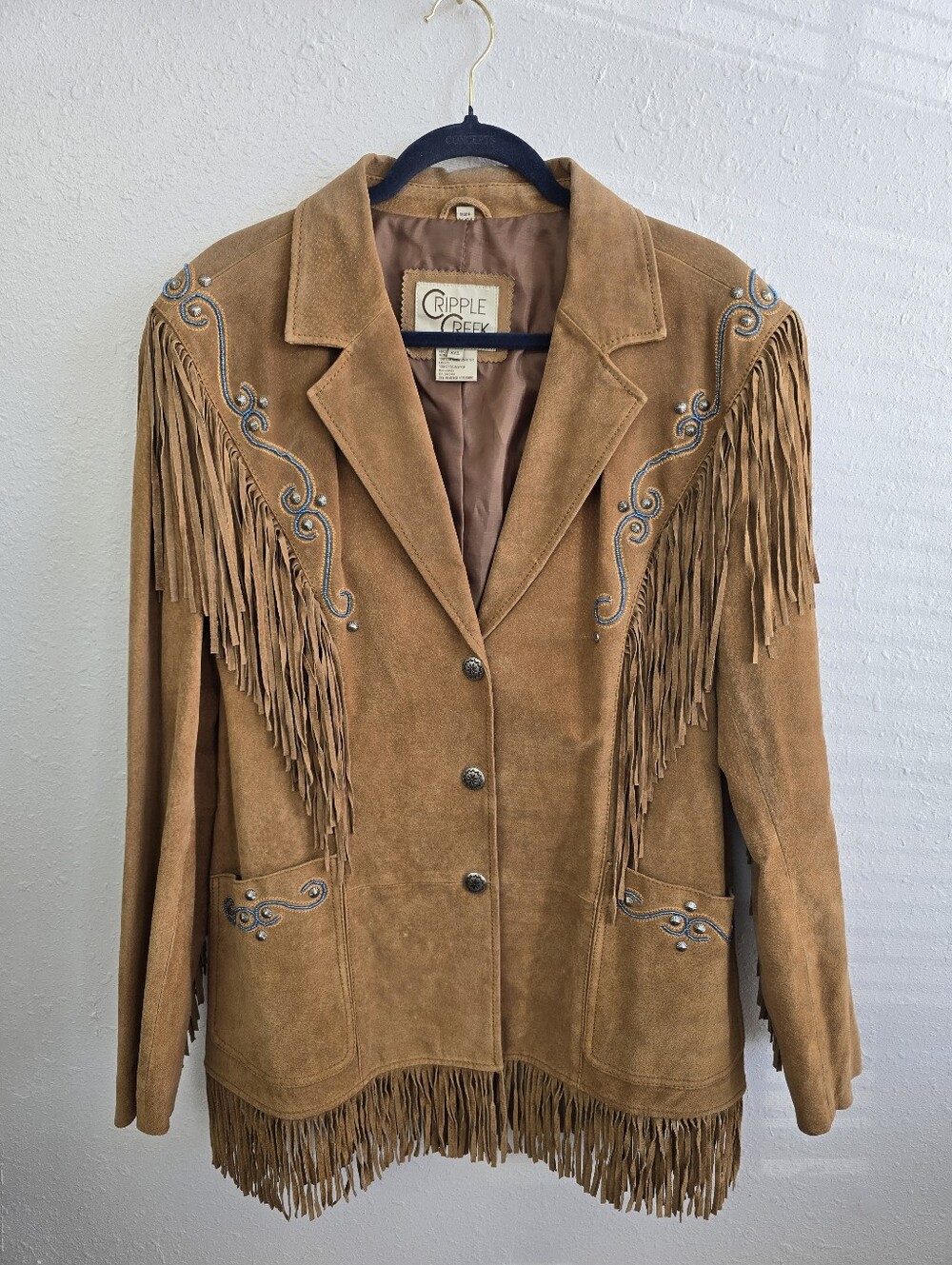 Cripple Creek 100% Leather Suede Fringe Western Jacket XXL - Picture 2 of 11